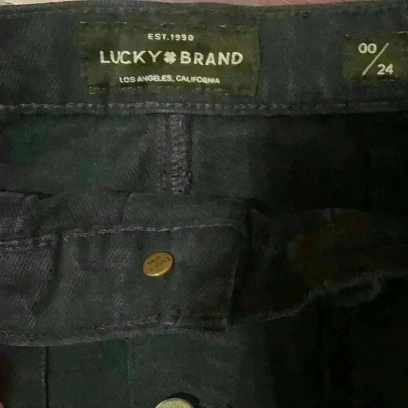 Lucky Brand Dark Blue Cotton Canvas Button Front Utility  Mini Skirt - Picture 3 of 3